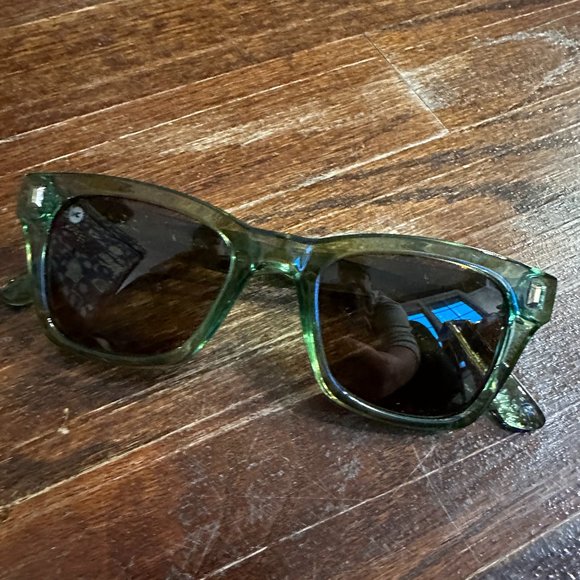 New Knockaround Sunglasses, Seventy Nines in Aged Sage and Amber - Picture 2 of 5